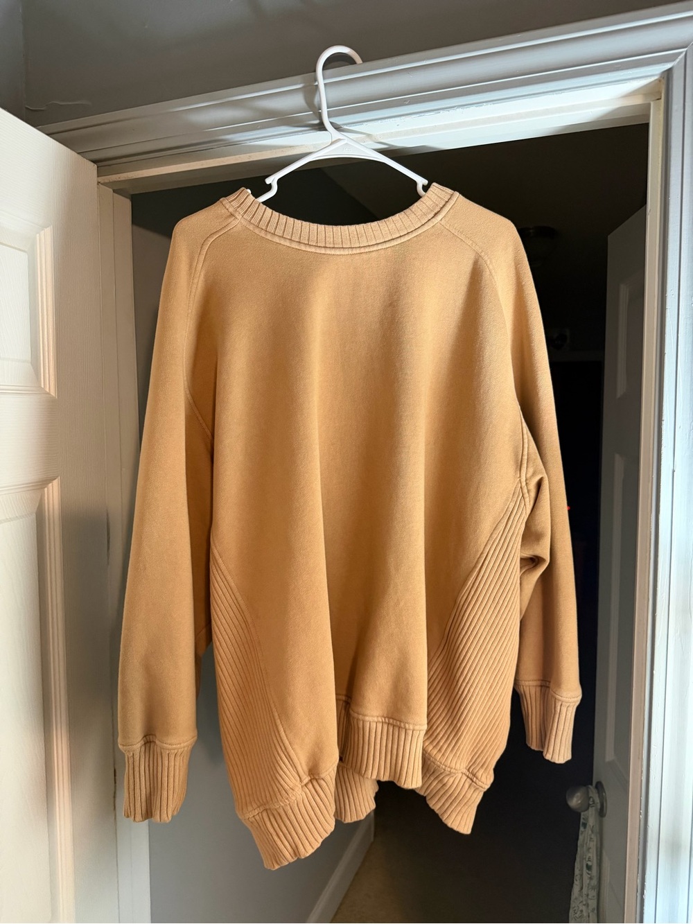 aerie Camel Ribbed Crewneck Sweater - Picture 3 of 4